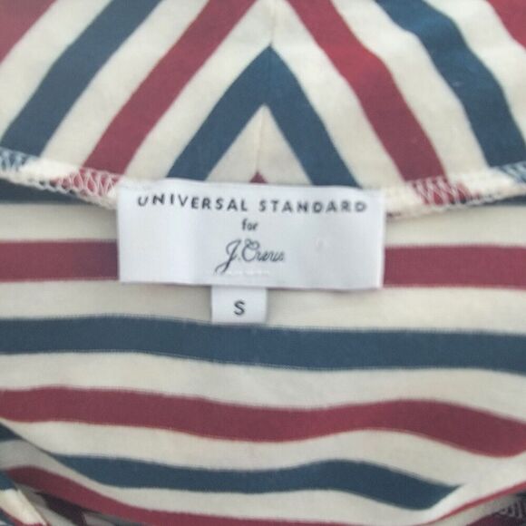 Universal Standard J. Crew Long Sleeve Jersey Stripe Knit Midi Dress size S - Picture 8 of 9